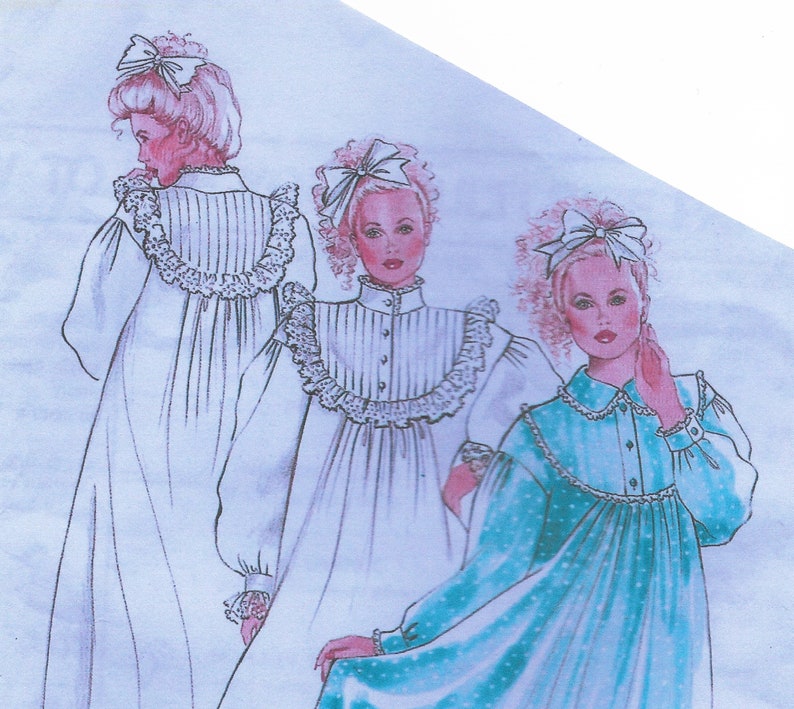 Victorian White Cotton Nightgown with Round Ruffled Bodice and Pin-tucks