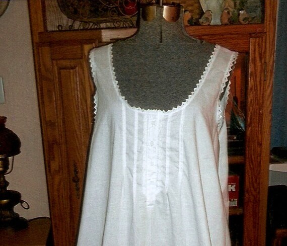 white cotton victorian nightgown