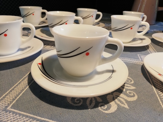 Vintage Harmonia Crivisa taza de cafe con platillo Made in spain juego de cafe Espresso epoca 1980 s. Vajilla coleccionable Etsy Espana