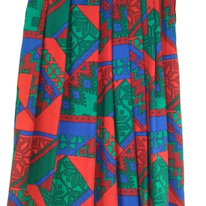 Vintage floral skirt/lined /wool/midi skirt
