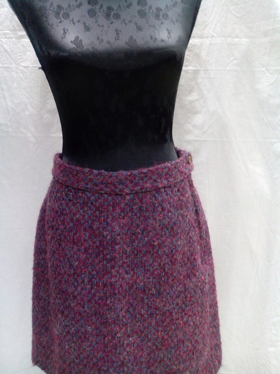 Sale 50% off/Woolen mini Skirt /Unique/ women/vin… - image 3