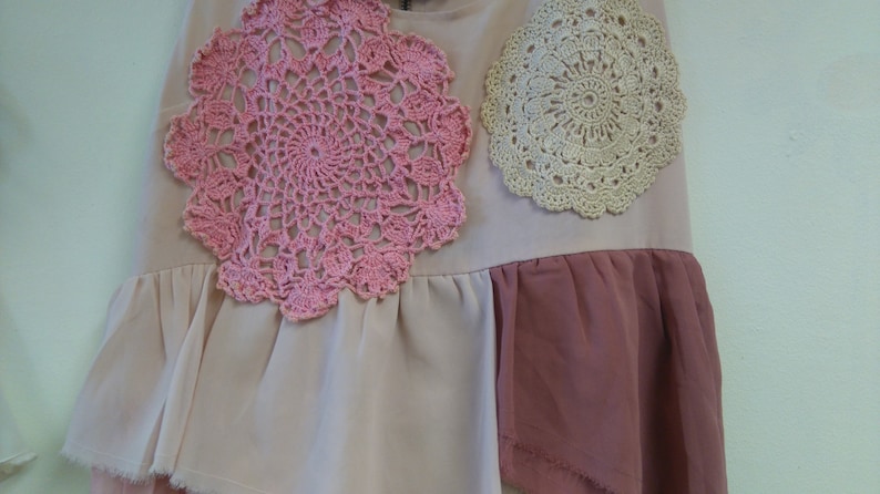 endladesign upcycled dresstattered summer dressOOAKbridesmaid Dresssize L44 BohohandmadeHippieCinderella Gipsy,shabby chic