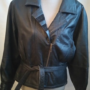 veste en cuir vintage / OOAK / Taille 12, vintage 80 s, cottage chic, veste de moto / country chic