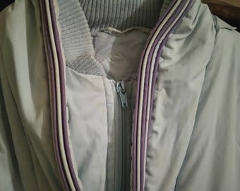 vintage 80s puffer coat on sale; 80s long hooded coat; womens down coat; winter coat; all weather coat; long puffy coat; 80s retro coat