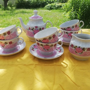 Riga Porcelain Factory Coffee/ Tea service  RPR MARA for 6 person era 1970 s. Tableware/Collectible