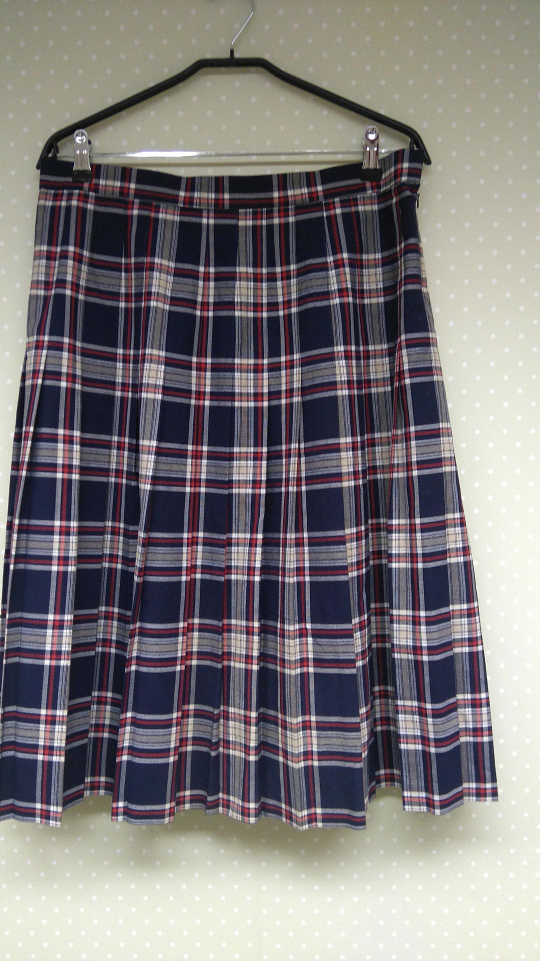 Vintage 80s Scottish Skirt/fully Pleated/blue Tartan/lined - Etsy