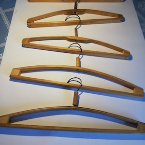 Vintage Wood Hand Made Adult Cloth Hangers Rustic decor Country Decor Vintage  wooden  farmhouse decor, antique  made in the USSR in 1970s.