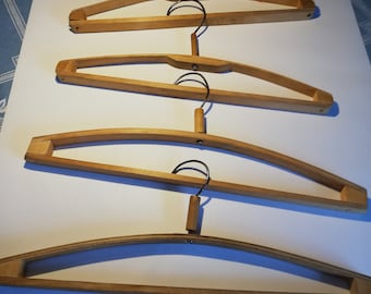 Vintage Wood Hand Made Adult Cloth Hangers Rustic decor Country Decor Vintage  wooden  farmhouse decor, antique  made in the USSR in 1970s.