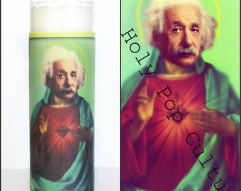 Saint Albert Einstein Prayer Candle DIGITAL DOWNLOAD ONLY