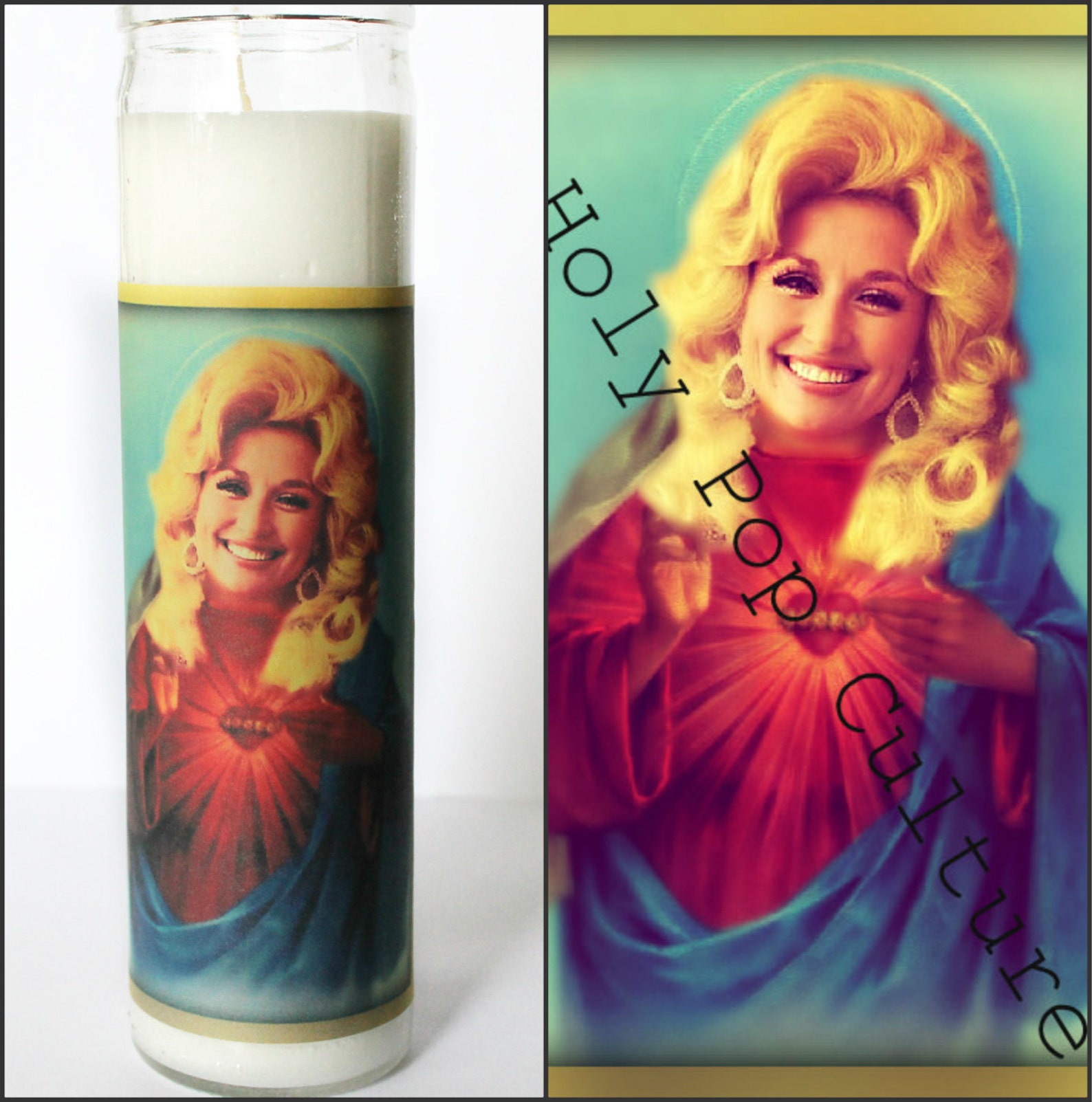 Saint Dolly STICKER ONLY saint Dolly Parton Prayer Candle Etsy