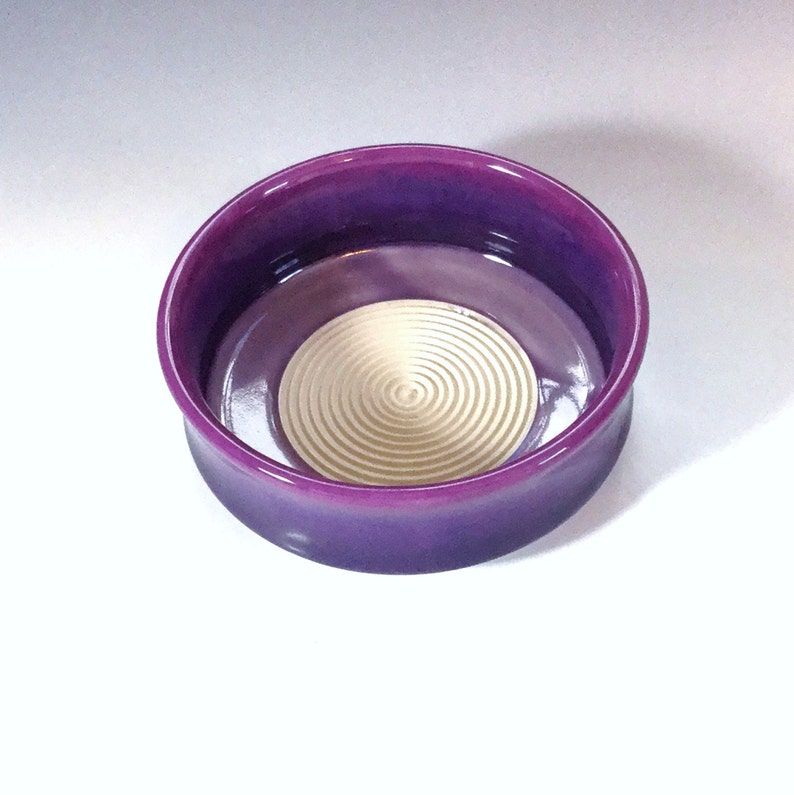 Purple Ceramic Garlic Grater Bowl Porcelain Oil Dipping Bowl Etsy