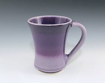 Purple Ombré Ceramic Mug, Ceramic Coffee Mug, Large Coffee Cup, Wheel Thrown Pottery Mug