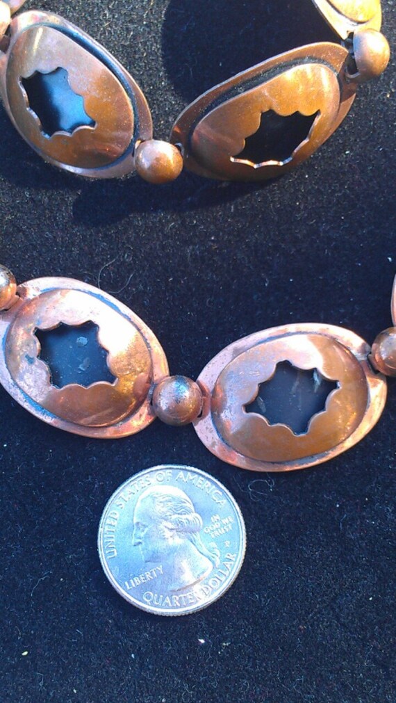 Copper necklace and bracelet set - image 3