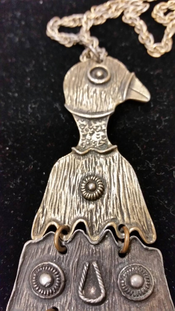Massive thunderbird pendant and vintage chain - image 4