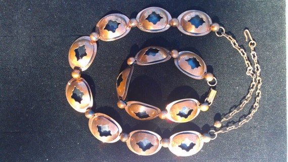 Copper necklace and bracelet set - image 2