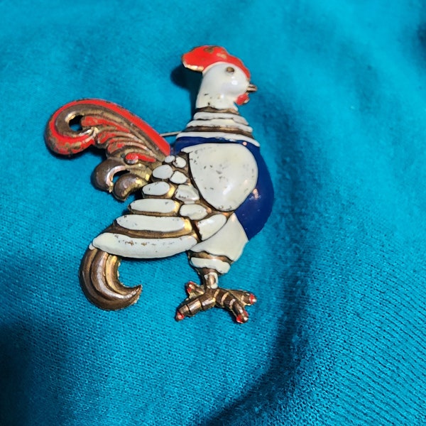 Vintage Rooster Brooch