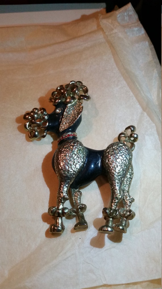 Vintage standard poodle poodle brooch