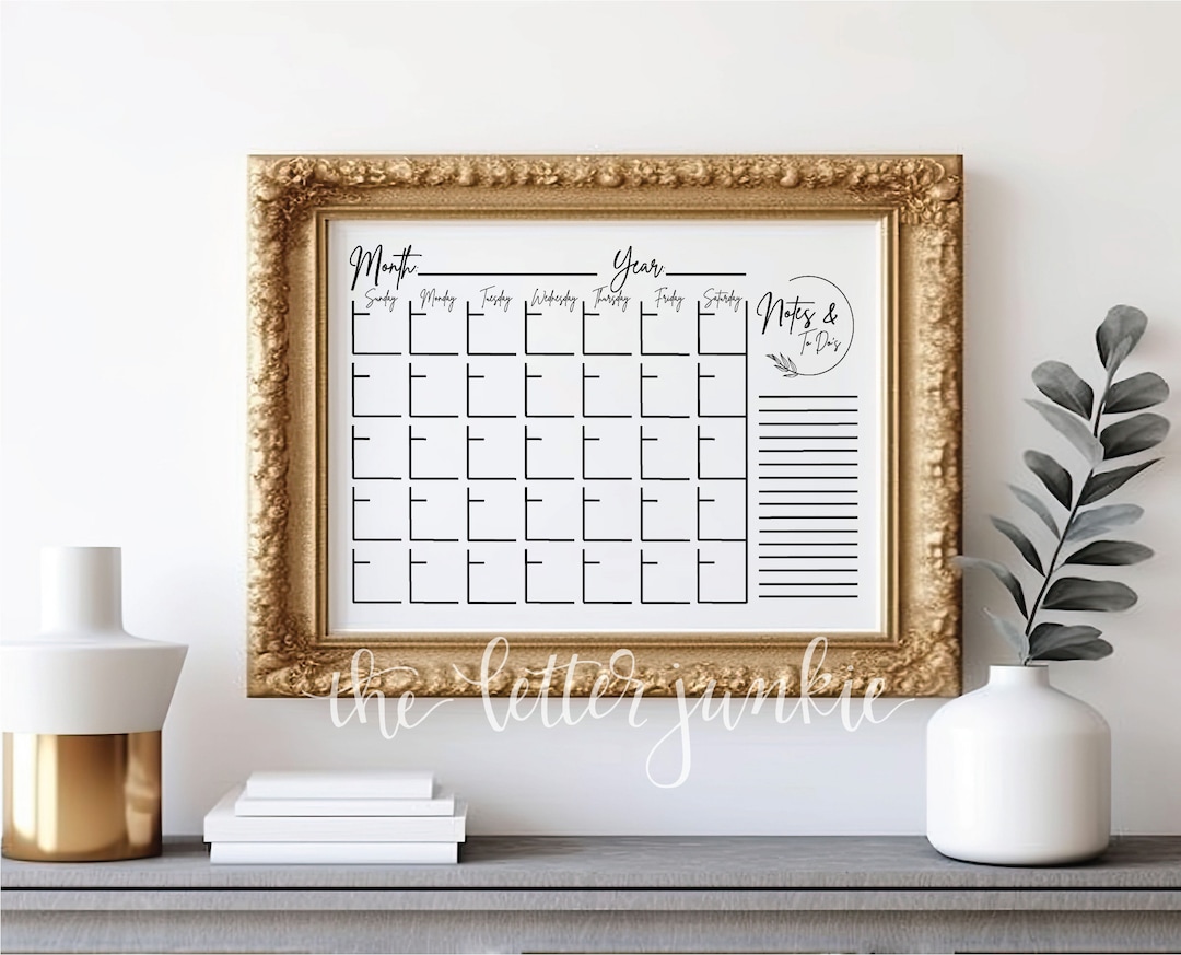 Round Calender Insert Perpetual Wall Calendar Insert for Dry Erase Frame - Etsy