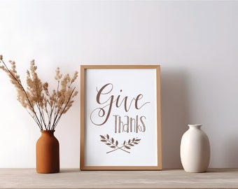 Give Thanks Fall Art Print