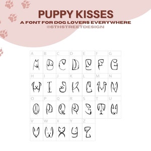 Puppy Kisses True Type Font - Download and Install - Font - Keyboard Font