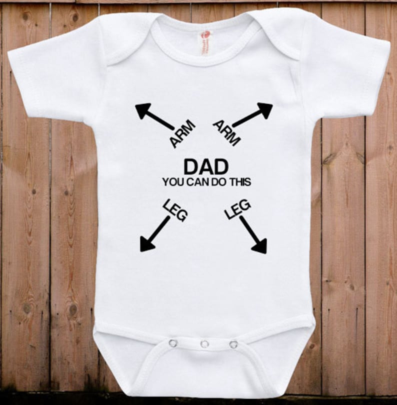 Funny baby clothes baby gift Dad you can do this funny gift for dad clothing cute baby funny gift for mom bodysuit one piece romper