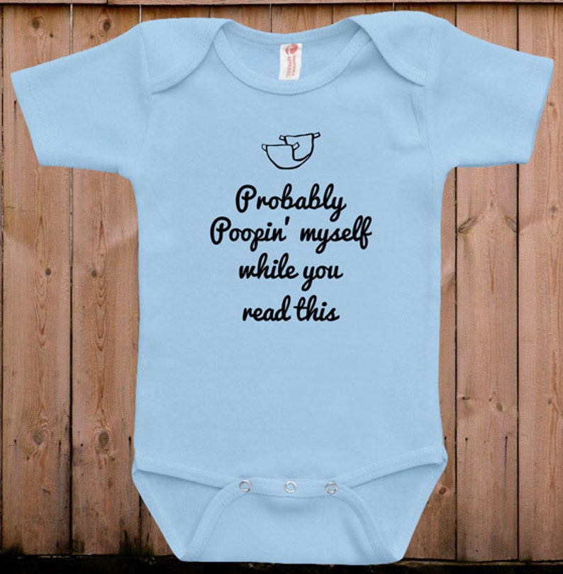 Funny baby clothes newborn baby clothes probably pooping Etsy
