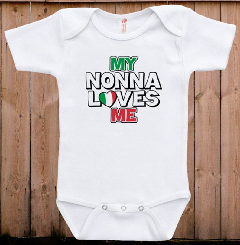 Funny baby clothes newborn baby clothes Italian My Nonna loves Etsy