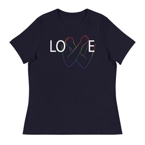 Women's Relaxed Rainbow LOVE T-Shirt