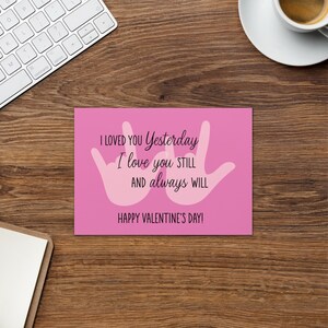 Cartão ILY Valentine, vem com um envelope de cortesia