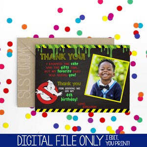Ghostbusters Themed Danksagungskarten zum Ausdrucken! 10x18 oder 13x18 Perfekt für jeden Geburtstag!