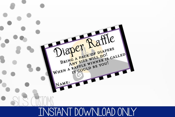 Nightmare Before Christmas Inspired Printable Diaper Raffle - Etsy