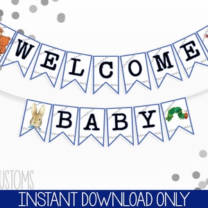 Reading / Story Book Themed Baby Shower Printable Banner - INSTANT DOWNLOAD!