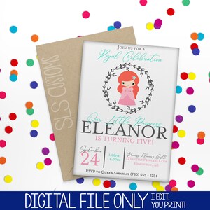 Little Mermaid Ariel Inspired Printable Birthday Invitations! 4x6 or 5x7 inches with Customized Text  Perfect for Any Birthday!