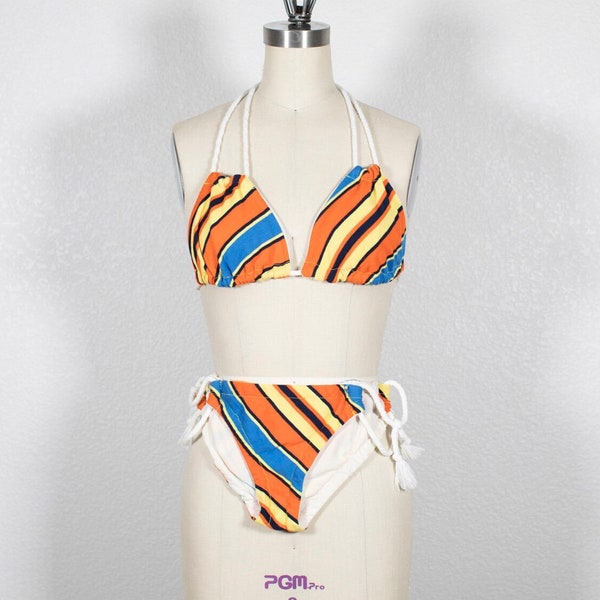 Orange 70s Bikini Etsy