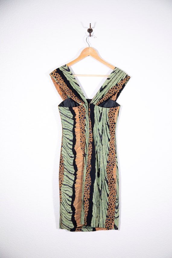 Vintage Mini Dress Animal Print Sleeveless Party … - image 6