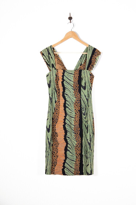 Vintage Mini Dress Animal Print Sleeveless Party … - image 1