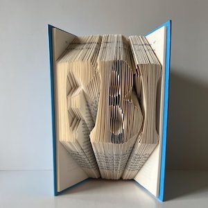 FBI Sculpture, Federal Bureau, of Investigation, Unique Present, FBI Office Decor, Folded Book Art, Accent Bookshelf, Federal Agent Gift