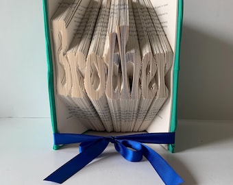 Brother Sculpture, Gift for Book Lover, Birthday Present, Folded Book Art