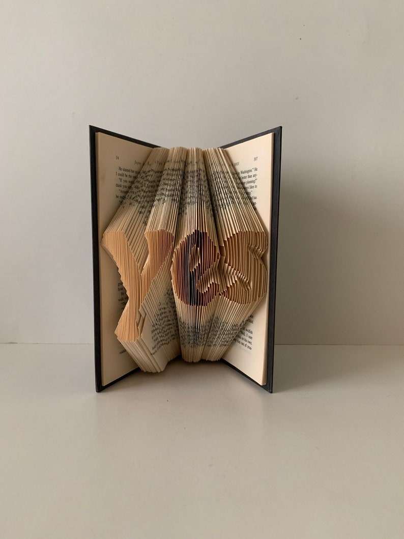 Yes Sculpture Carved Pages Books With Words Formed From The Etsy
