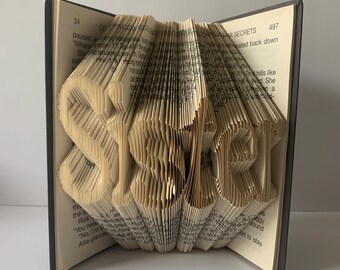 Sister Sculpture, Gift for Sister, Unique Present, for Book Lover, Birthday, Sister Gift, Step Sister, Half Sister, Folded Book Art, Origami