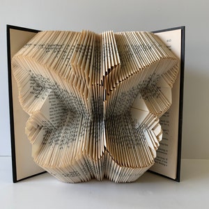 Book Folding Pattern Butterfly Pattern Book fold Pattern Mark and Measure Book Folding Book Art Folded Book Art Book Page Art Simple Pattern