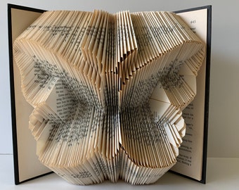 Book Folding Pattern Butterfly Pattern Book fold Pattern Mark and Measure Book Folding Book Art Folded Book Art Book Page Art Simple Pattern