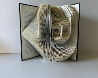 Modello di piegatura del libro, Libro di modelli, Provato e testato, Segna e misura, Download istantaneo, Mano della lingua dei segni americana Ti amo Modello di libro
