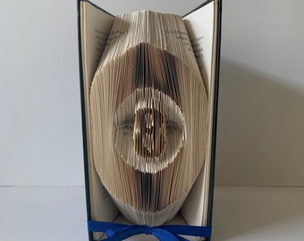 8 Ball Pattern, Book Fold Pattern, Paper Craft, Mark and Measure, Book Sculpture, Eight Ball Pattern, Book Folding, Folded Book Art, Origami