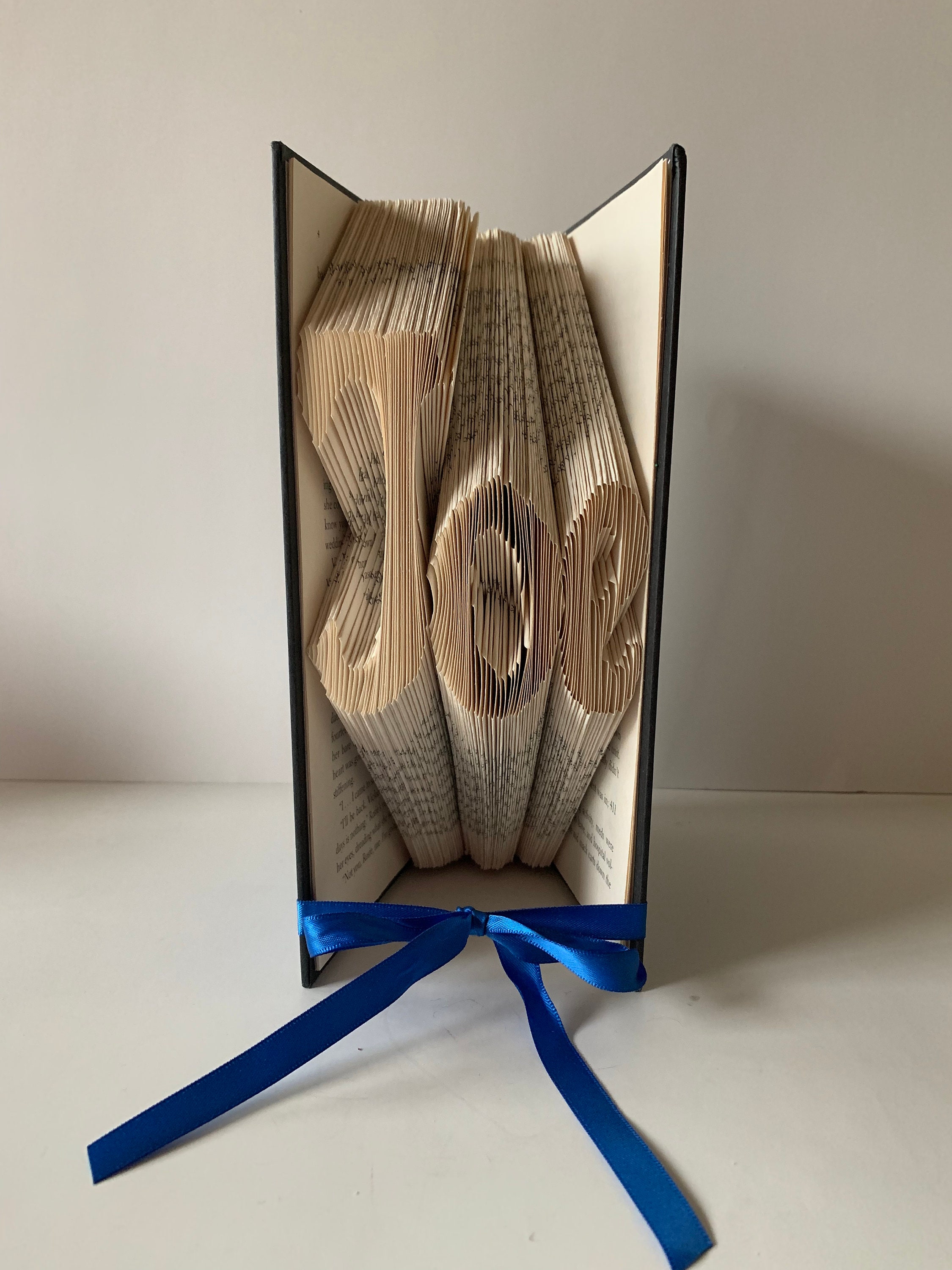 Folded Book Art Name Sculpture Book Sculpture up to Three - Etsy Sweden