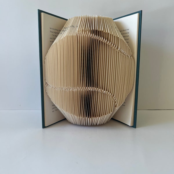 Tennis Ball, Book Sculpture, For Tennis Player, Tennis Lover, Unique Book Art, For Book Lover, Tennis Coach, Tennis Gift, Ball Sculpture
