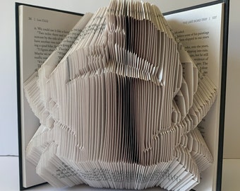 Book Folding Art, Book Sculpture, Book Fold Pattern, Pattern Book, Tried and Tested, Mark and Measure, Instant Download, Crab Book Pattern