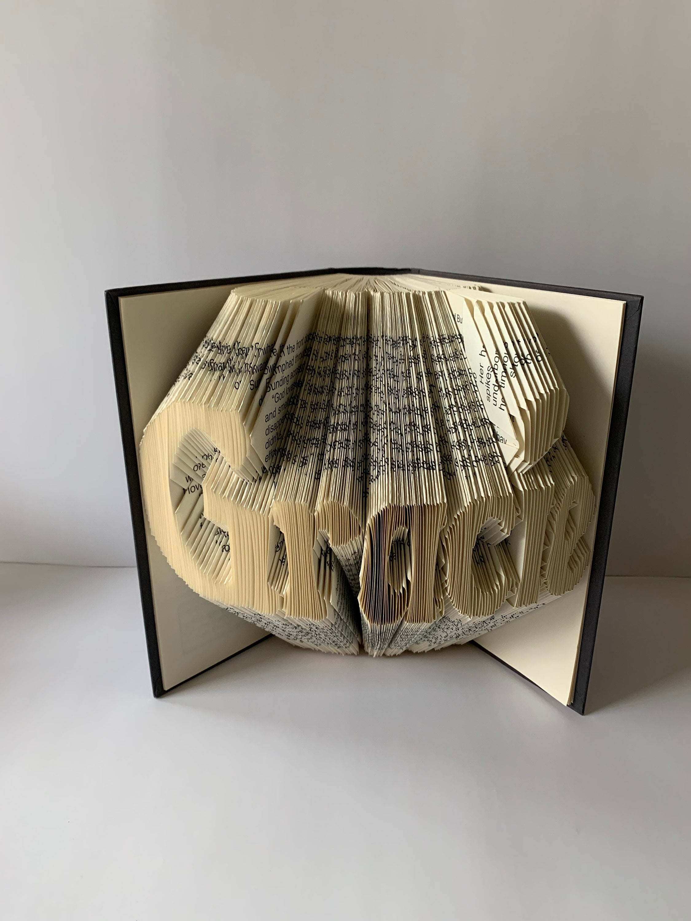 Name Book Fold, Name Sculpture, up to Six Letters, Birthday Gift, Paper ...