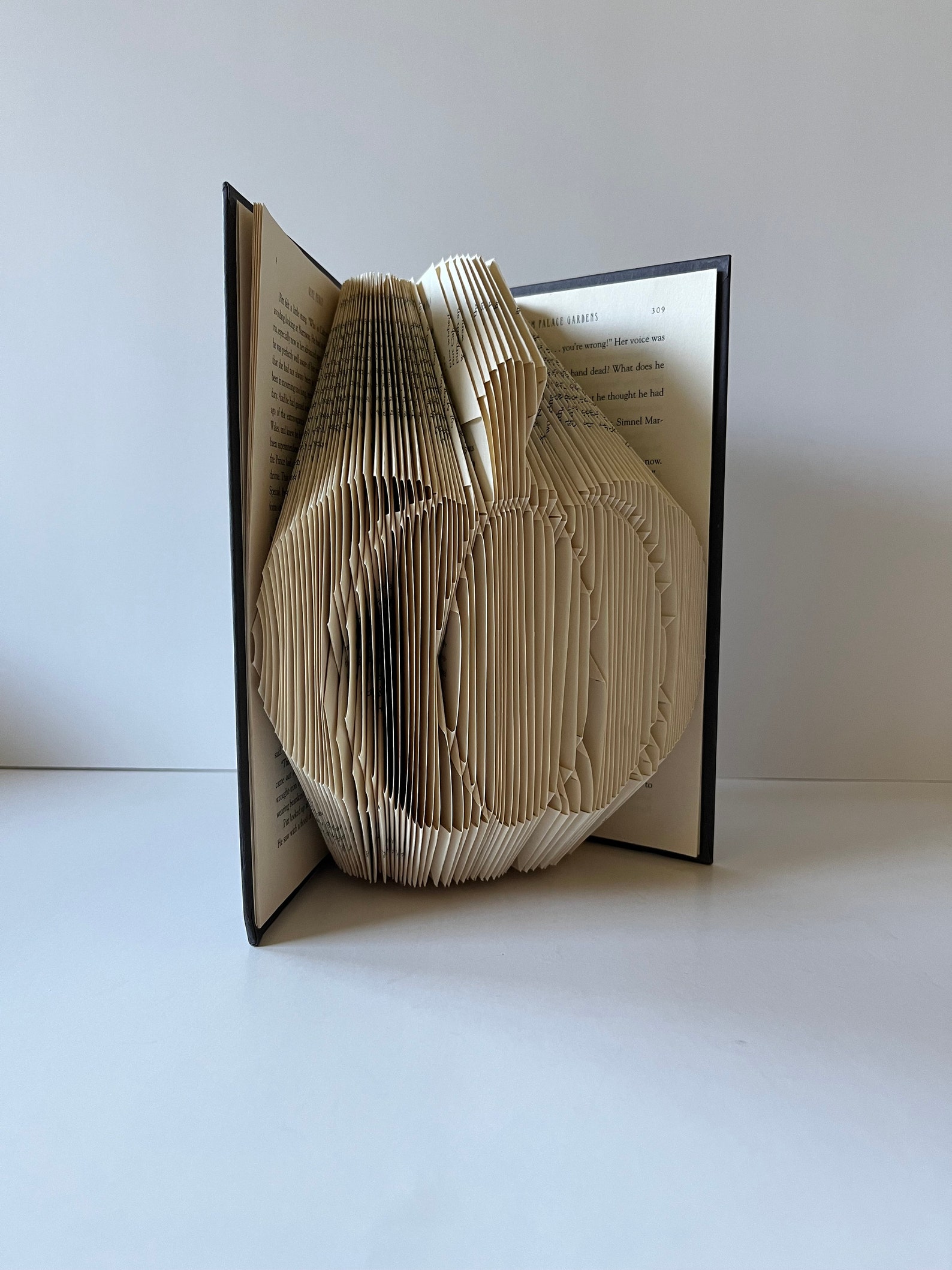 Book Folding Pattern, Pumpkin Sculpture, Book Art, Mark and Measure ...
