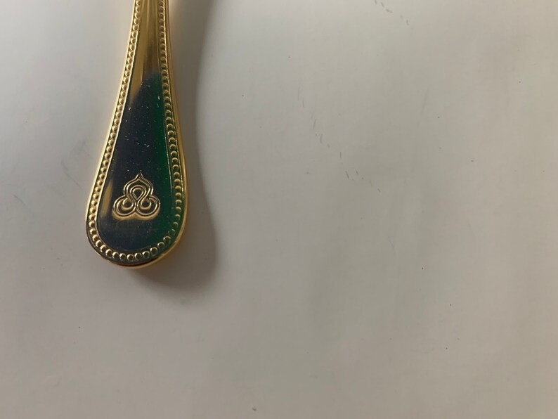 Gold plated spoons 14 Spoons Thai Air Bangkok Coffee Spoons Vintage 1970 Tea Spoons Teaspoons Set Arts and Crafts Special occasion